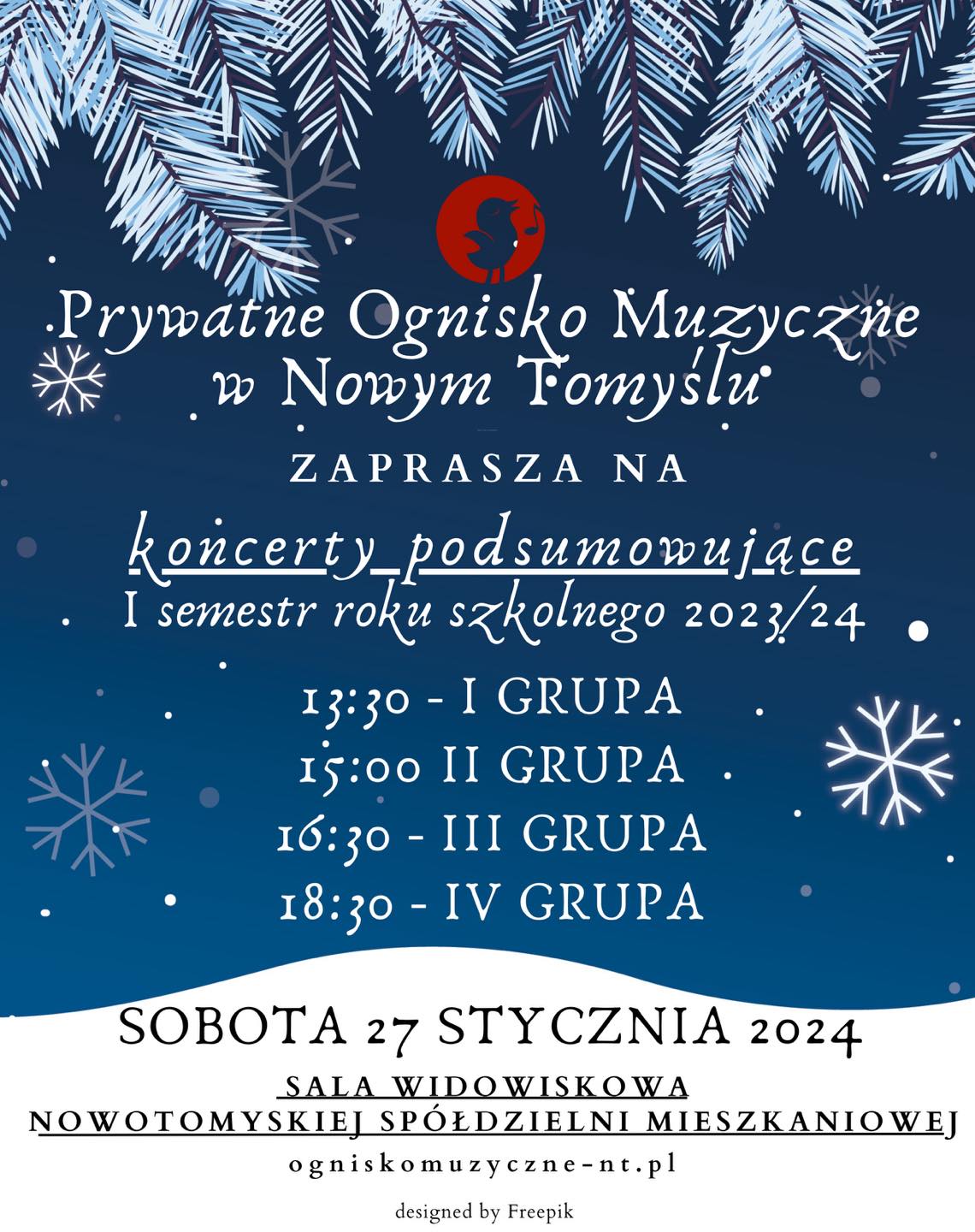 koncert 1 semestr plakat