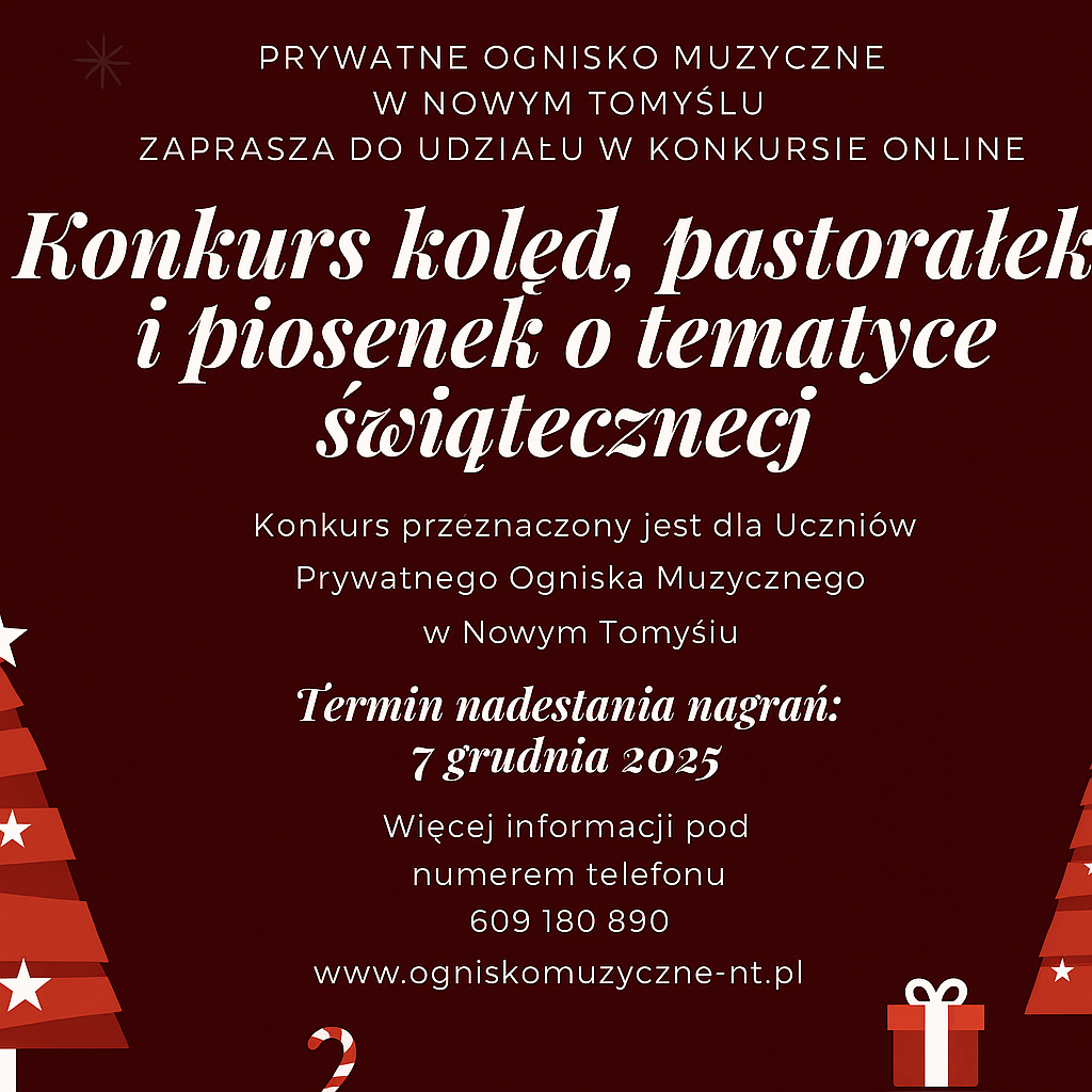Plakat Konkursowy - Kolędy i Pastorałki